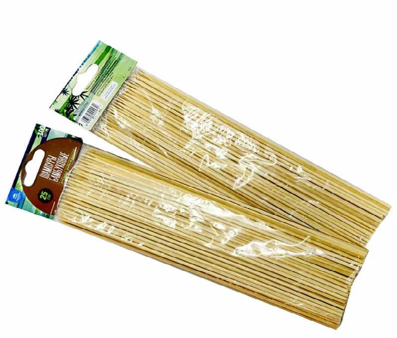 картинка Шампуры бамбуковые 25см (100шт/уп.) от магазина GUTER MARKET 