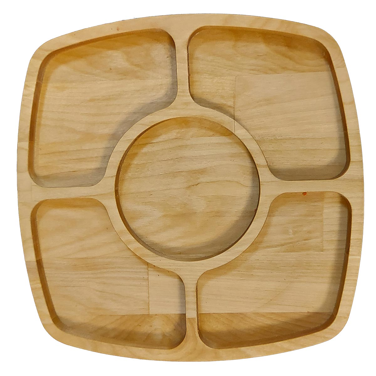 картинка Менажница 25х25х2,0 см  ЦЕНТР покрыта маслом от магазина GUTER MARKET 