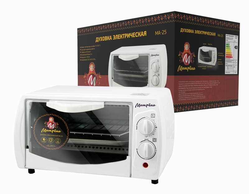 картинка Духовка электрическая Матрёна МА-25 (9 литров) белая от магазина GUTER MARKET 