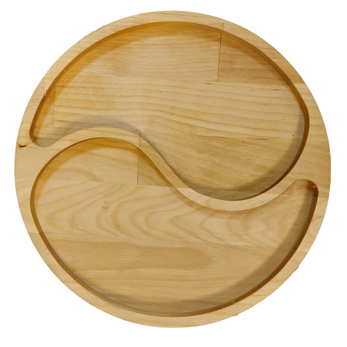 картинка Менажница 25х25х2,0 см  ИНЬ-ЯНЬ покрыта маслом от магазина GUTER MARKET 