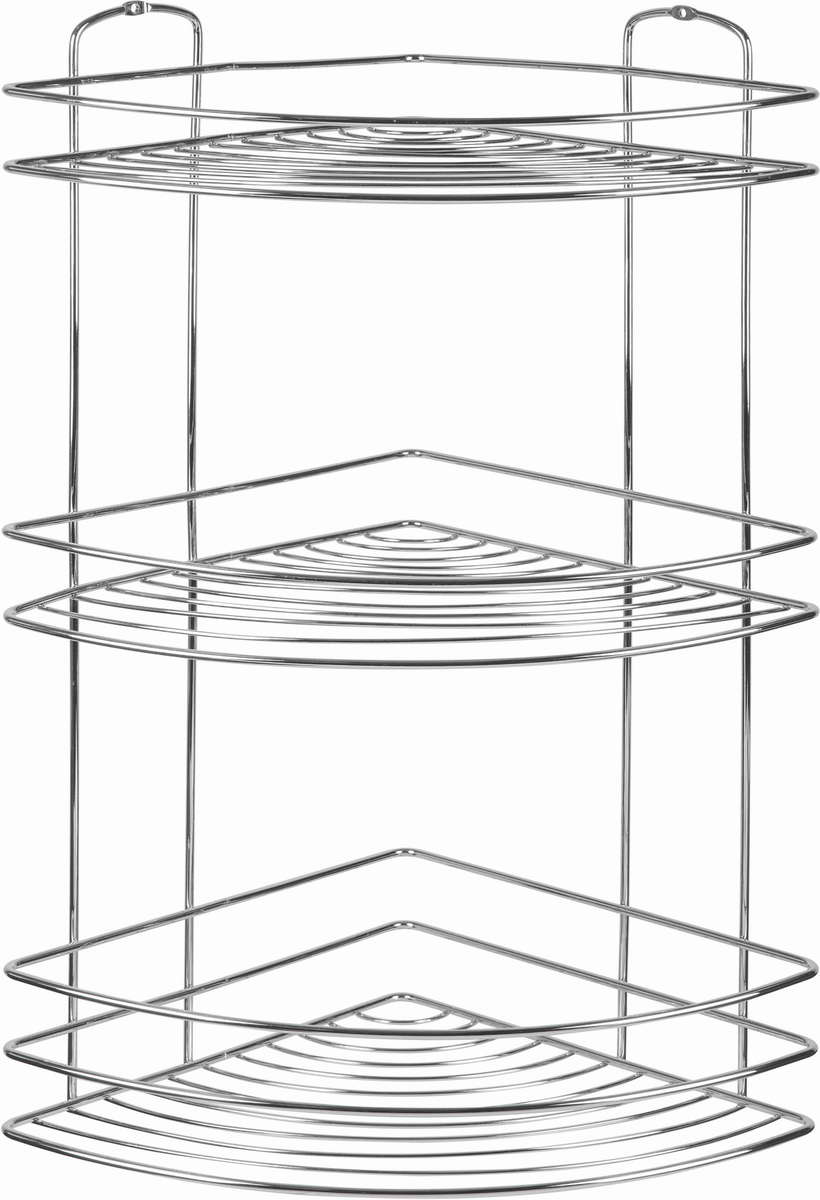 картинка Полка угловая 3-ярусная BASIC, хром от магазина GUTER MARKET 