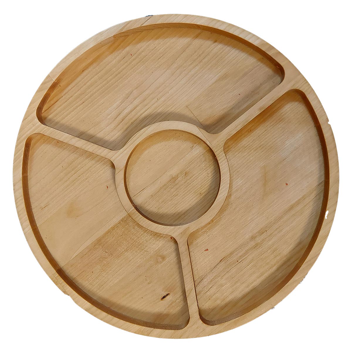 картинка Менажница 28х28х2,0 см  ТРОЙКА покрыта маслом от магазина GUTER MARKET 