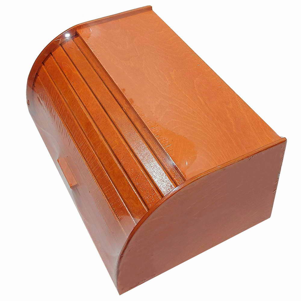 картинка Хлебница «Буханка» размер 380*245*165. Цвет "РЯБИНА". Состав - берёза. от магазина GUTER MARKET 