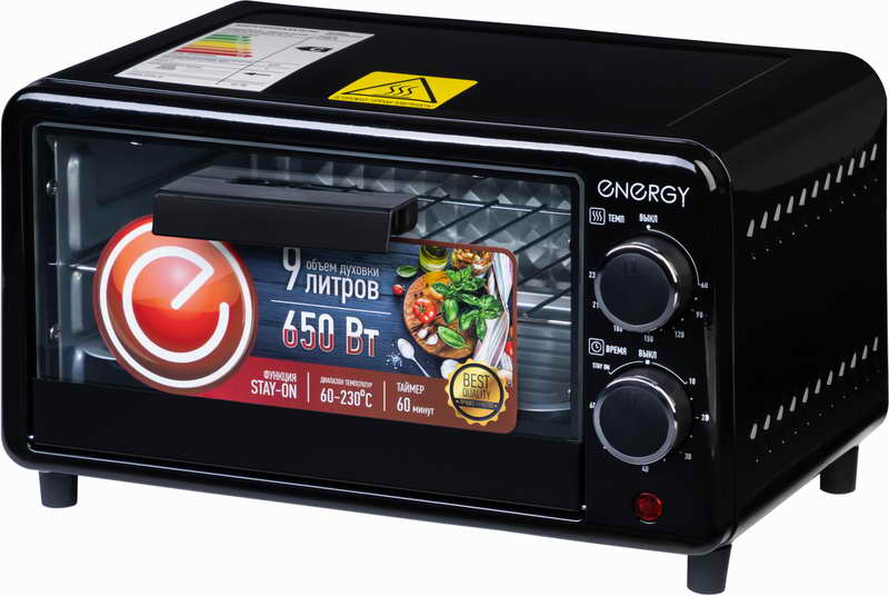 картинка Духовка электрическая ENERGY GT-09A-B (650 Вт, 9л) от магазина GUTER MARKET 