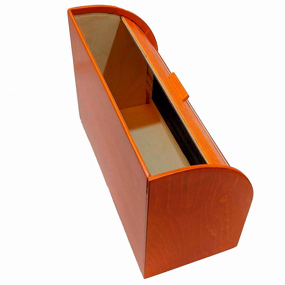 картинка Хлебница «Буханка» размер 380*245*165. Цвет "РЯБИНА". Состав - берёза. от магазина GUTER MARKET 