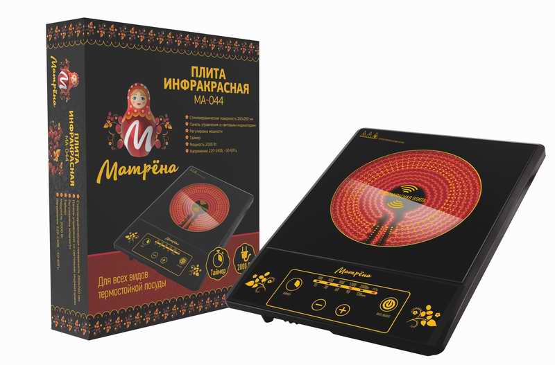 картинка Плита инфракрасная МАТРЁНА  МА-044, 2кВт/220-240 от магазина GUTER MARKET 