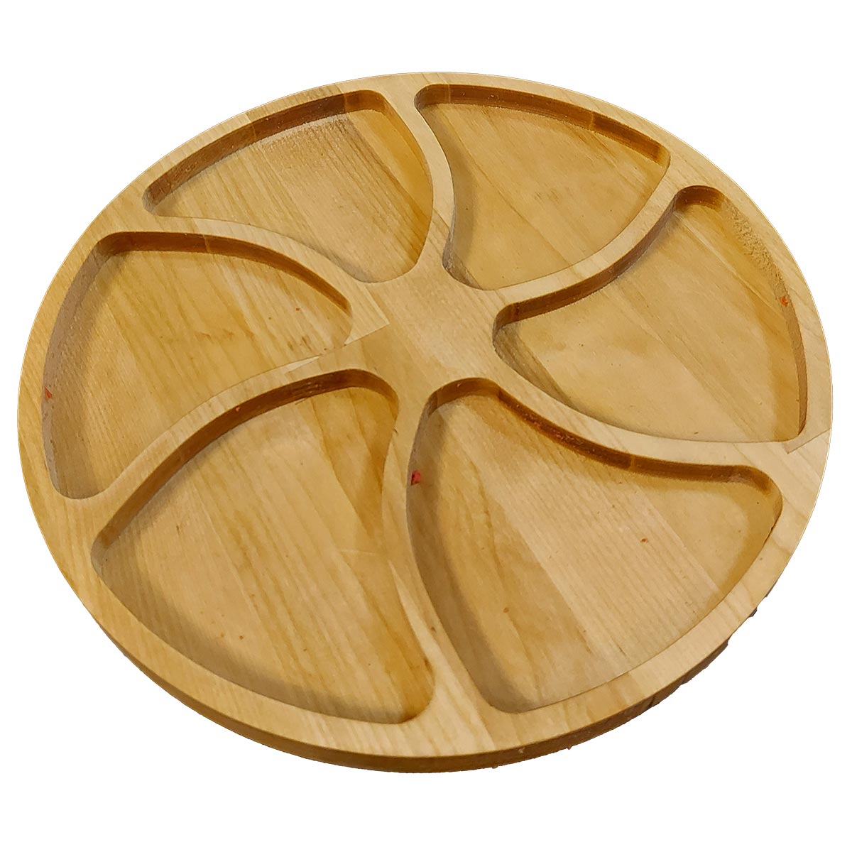 картинка Менажница 28х28х2,0 см  КОЛЕСО покрыта маслом от магазина GUTER MARKET 